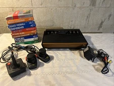 Atari 2600 “Light Sixer” Composite AV Mod: Joystick Paddles 10 Boxed Games Wires