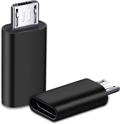 2X micro usb zu usb c Adapter Konverter Anschluss für Android Smartphone Laden