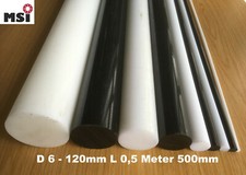 POM Rundstab Länge 0,5m!!!!!   500mm D6-120mm schwarz natur weiß POM C Rund Stab