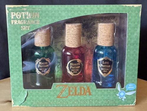 2018 The Legend of Zelda 🔥 POTION FRAGRANCE SET 🔥 3 Sprays BRAND NEW in BOX