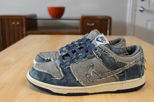 Nike Dunk Low CL Denim 304714 441 Size 8.5 Blue White SB Jeans 2006 Release  | eBay
