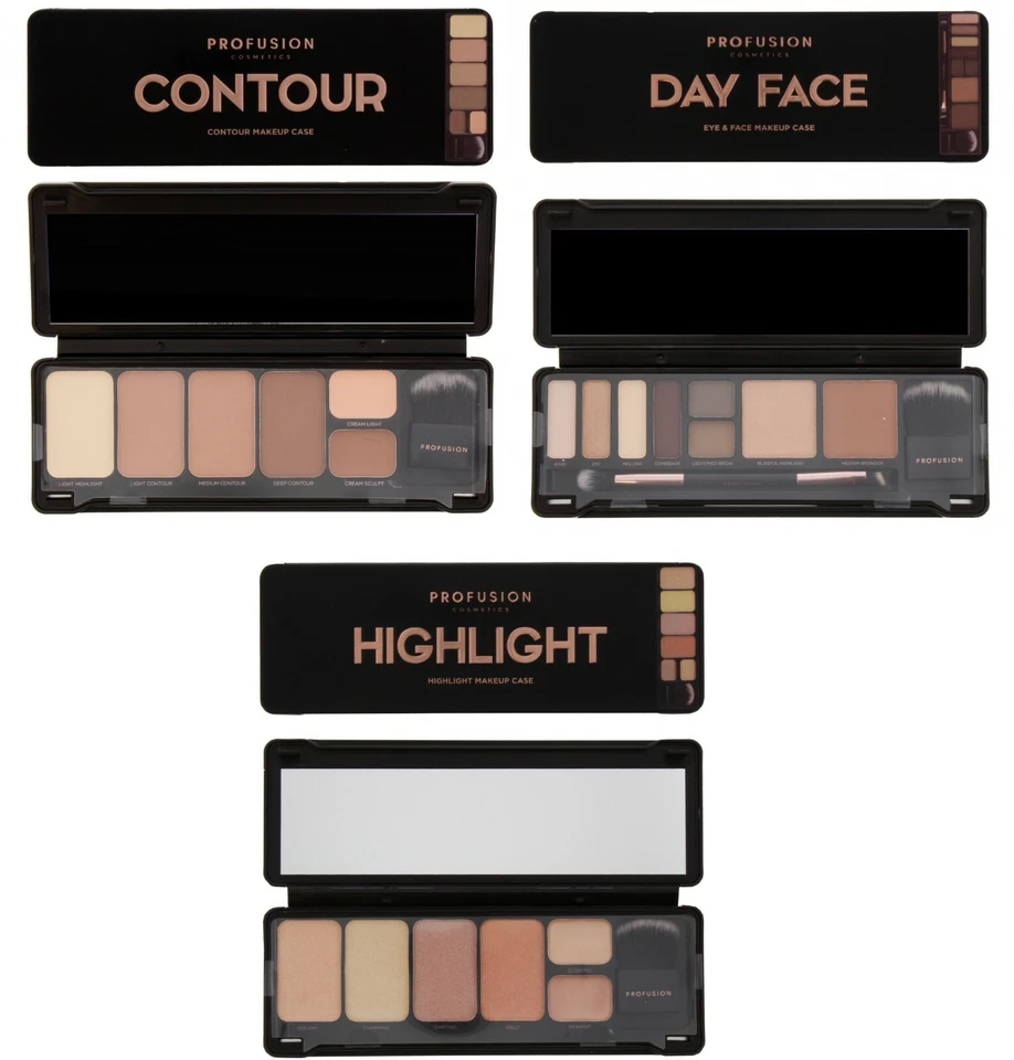 Profusion Cosmetics Make up Set Eye & Face Eye Shadow Blusher Natural Contour HT