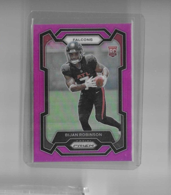 2023 NFL Panini Prizm Rookies Pink Prizm #305 Bijan Robinson (RC) Falcons