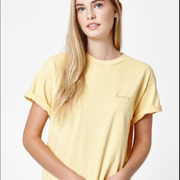 brandy melville yellow tube top