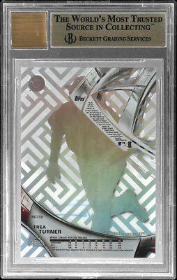 2016 TOPPS HIGH TEK AUTO #HTTTU TREA TURNER ROOKIE RC BGS 9.5 AUTO