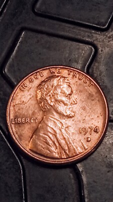 1974 Lincoln Cent-Error Coin- “D” Mint mark Filled In D +