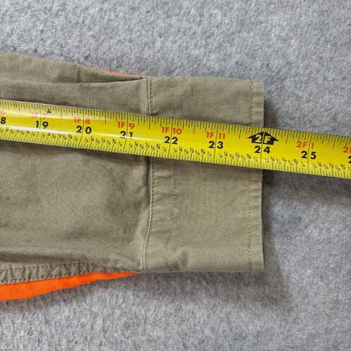 Beretta Shooting Shirt Men 2XL Tan Hunting Button Vented Safari Padded Shoulder - Picture 9 of 10