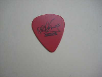 B.B. BB King King's Red Blues Club Logo Memphis Tn. Guitar Pick Rare