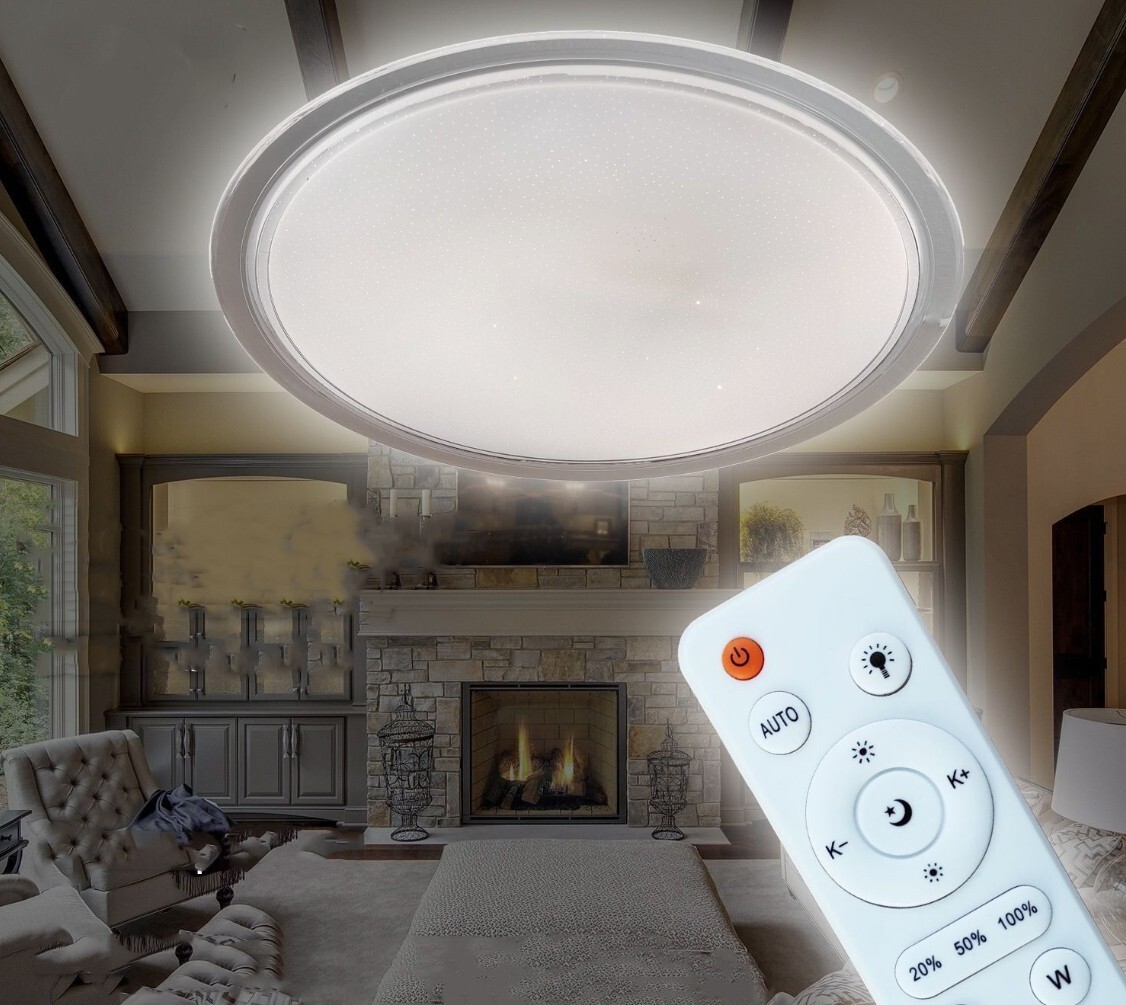 Plafoniera LED Cameretta Effetto Stellato - Luce Notte Vetro Sicura
