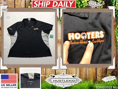 Official Hooters Casino Hotel Las Vegas Employee Women Polo Shirt  4XL XXXXL MG