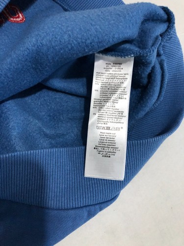 KENZO BRIGHT BLUE ELEPHANT HEAD RED KENZO PARIS LOGO SWEATSHIRT SZ.8A - Picture 3 of 4