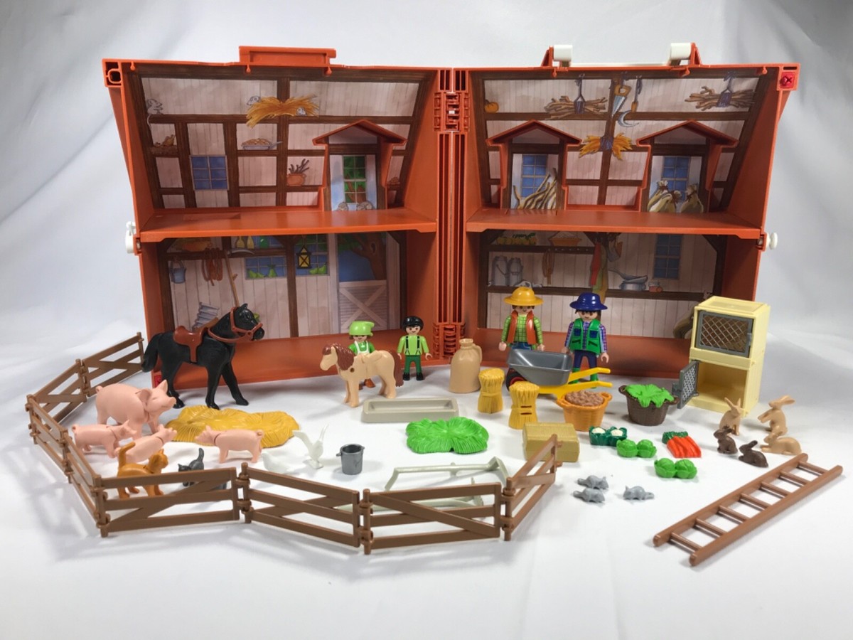 Playmobil Take Along Barn Farm Set 5765 - COMPLETE WITH NO MISSING