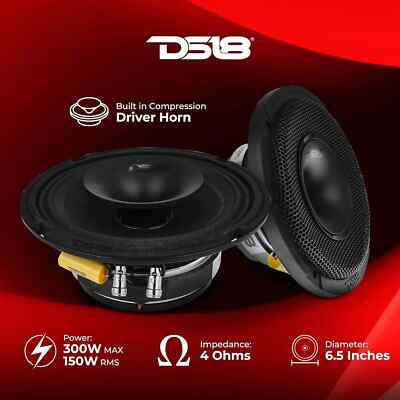 #ad Pair DS18 PRO HY6.4MSL 6.5quot; Shallow Car Mid Range Loudspeakers Drivers Speakers $129.00