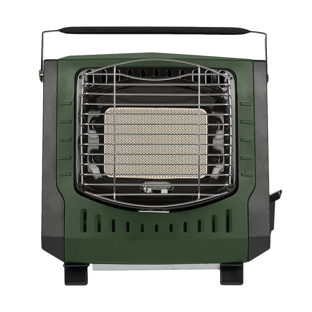Highlander Camping Compact Portable Gas Heater - Green