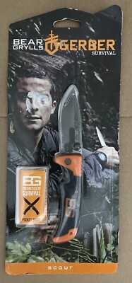 Bear Grylls Gerber Lock Back Survival Pocket Knife Scout Model