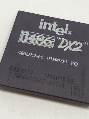 Vintage Cpu 486 Dx2 66 Intel Tested Processor Pga 168 Retro