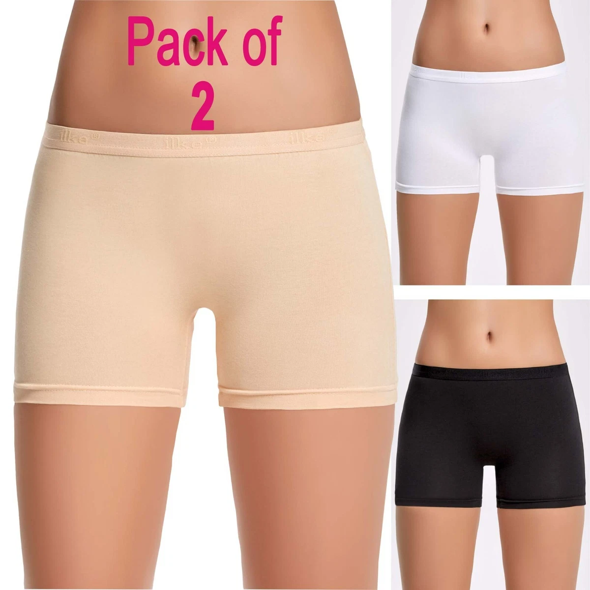 2 pack white briefs for girl - Pocket Micro