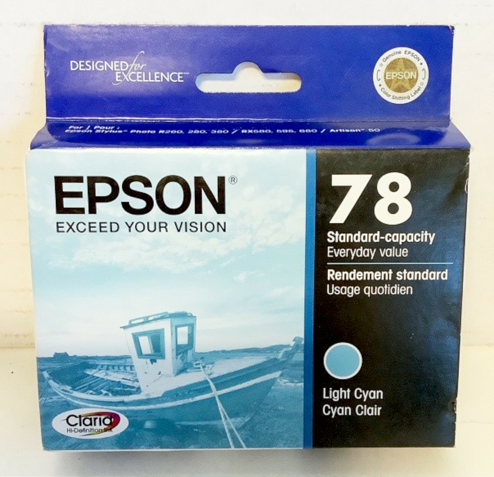 SEALED Epson 78 Claria Hi-Definition LIGHT CYAN Standard Ink Cartridge EXPIRED