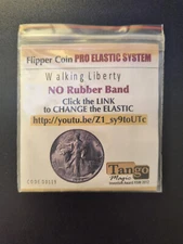 Flipper Coin PRO Gravity ELASTIC SYSTEM Half Dollar Walking Liberty - Trick