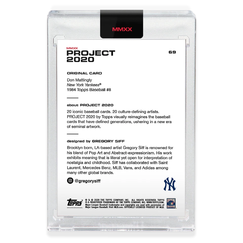 2-Card Bundle - Topps PROJECT 2020 Cards 69-70 Don Mattingly Bob Gibson YANKEES - Image 4 of 4