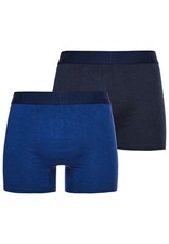Superdry Mens 2 Pack Boxer Shorts Mid Length Double Pack Underwear Blue Navy