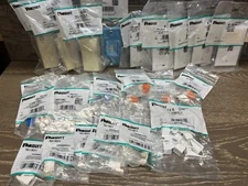 30 PIECE PANDUIT LOT - FACEPLATES, SURFACE MOUNTS, AND JACKS - SEE PICTURES