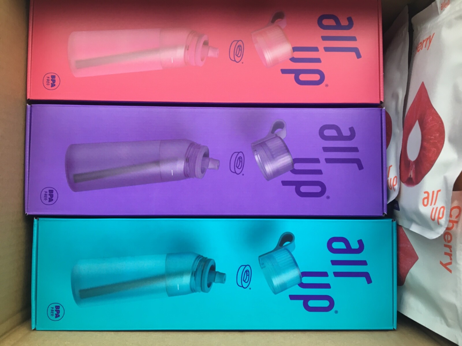 100 New Genuine Air Up Bottle (650ml) Ocean Blue With 3 Pods Cherry 🔥