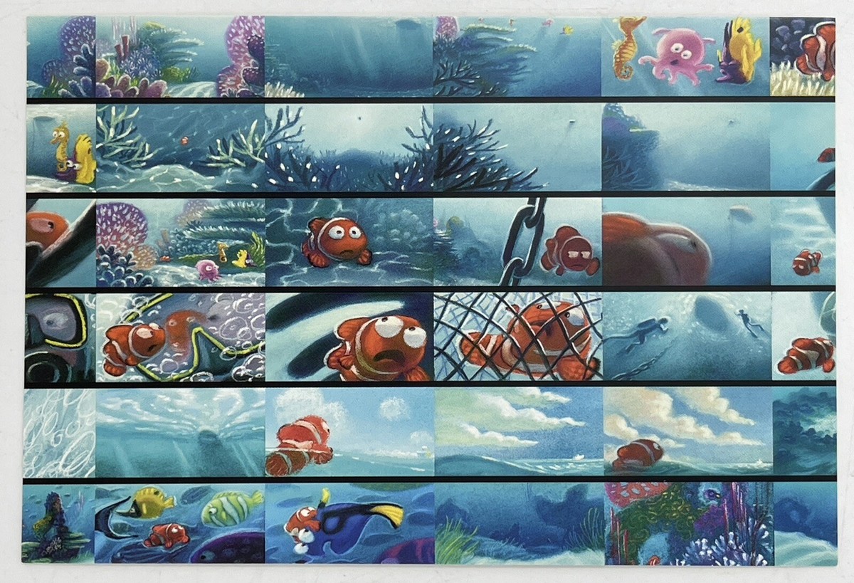 PIXAR スケッチブックコレクション Finding Nemo Nemo Concept Art Postcard Finding Nemo from Art of Pixar