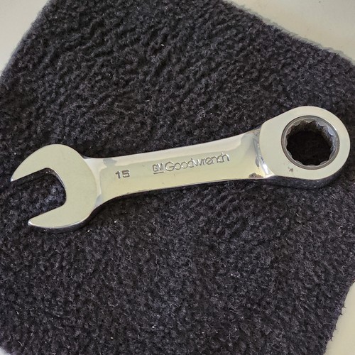 GM Goodwrench 15MM Combination Wrench #15166 Stubby 12 Point Ratcheting 4.5 In - Picture 14 of 14