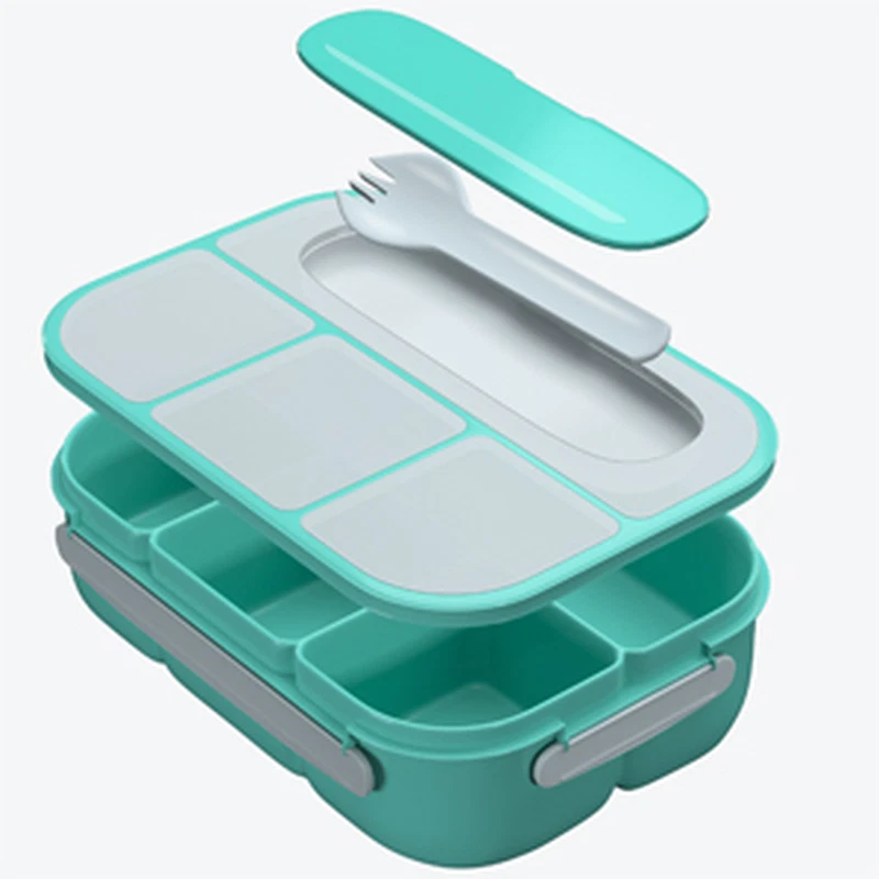 Lunch Box For Kids Adults Food Container Picnic Bento Storage Box 4 Compartments - Image 2 of 4