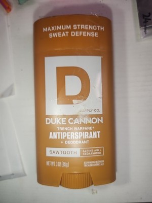 Duke Cannon Supply Co. Trench Warfare Deodorant Stick Sawtooth 3oz - Brand NEW