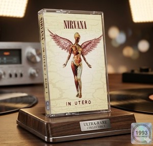 Nirvana  In Utero 1993 Vintage  Cassette Tape  Rare Grunge Kurt Cobain