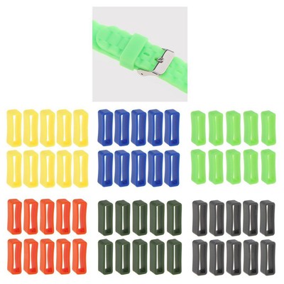 10  Gummi Haltehalter Hoop Loop Schnallenhalter 24mm