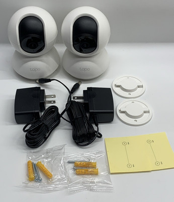 Tapo C210P2 2K Pan/Tilt Security Camera Motion Detection 2-Way Audio Siren 2PK