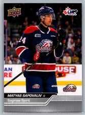 #68 Matyas Sapovaliv 2023-24 Upper Deck CHL Saginaw Spirit