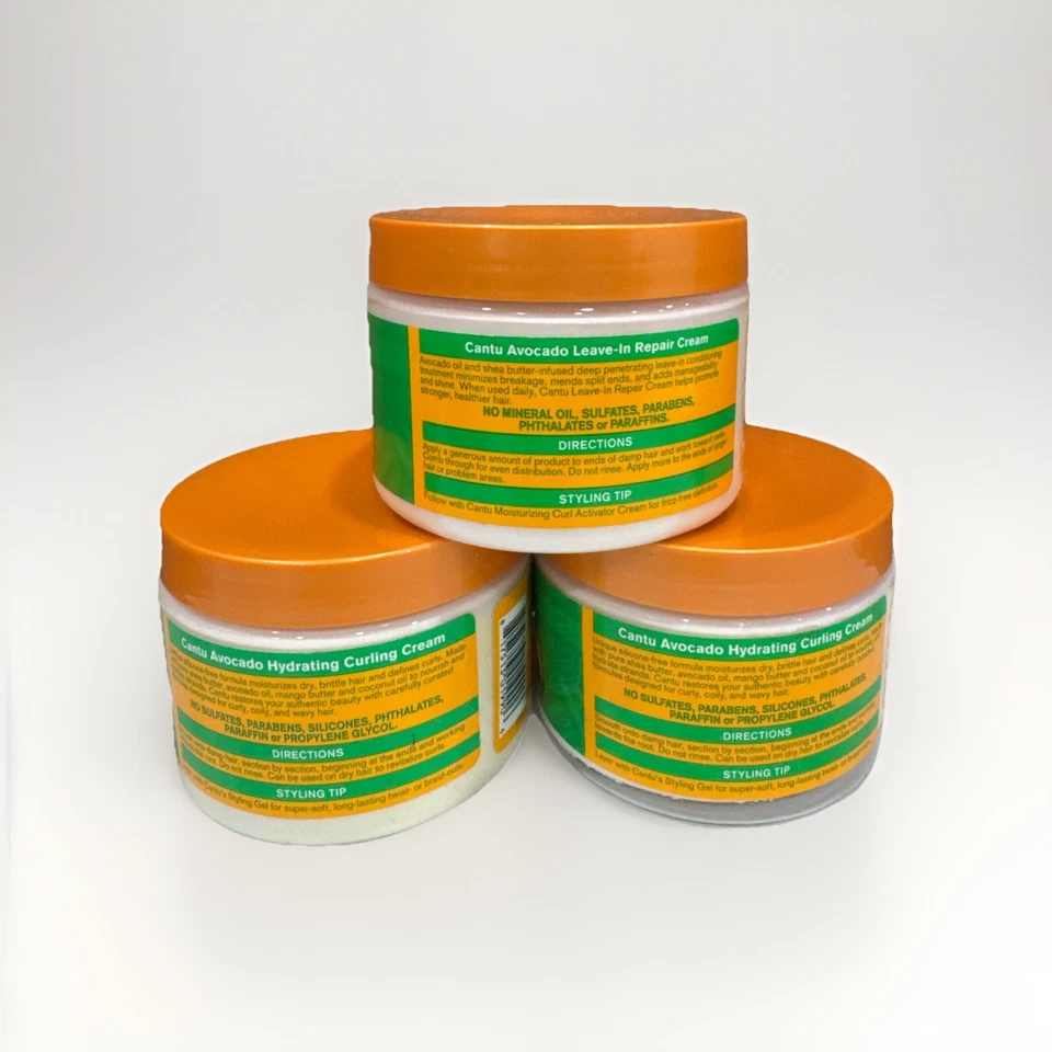 ( 3 Jars ) Cantu shea Butter Repair Leave in Conditioning Cream 12 oz Each - Image 2 of 2
