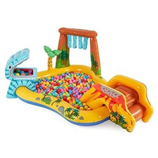 INTEX Dinosaur Inflatable Play Center Kids Pool Water Slide 57444 R87243006