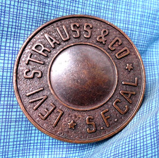 Levi Strauss Co Rivet Belt Buckle 1970s Promotional SF CAL Vtg LS Co .GMP130