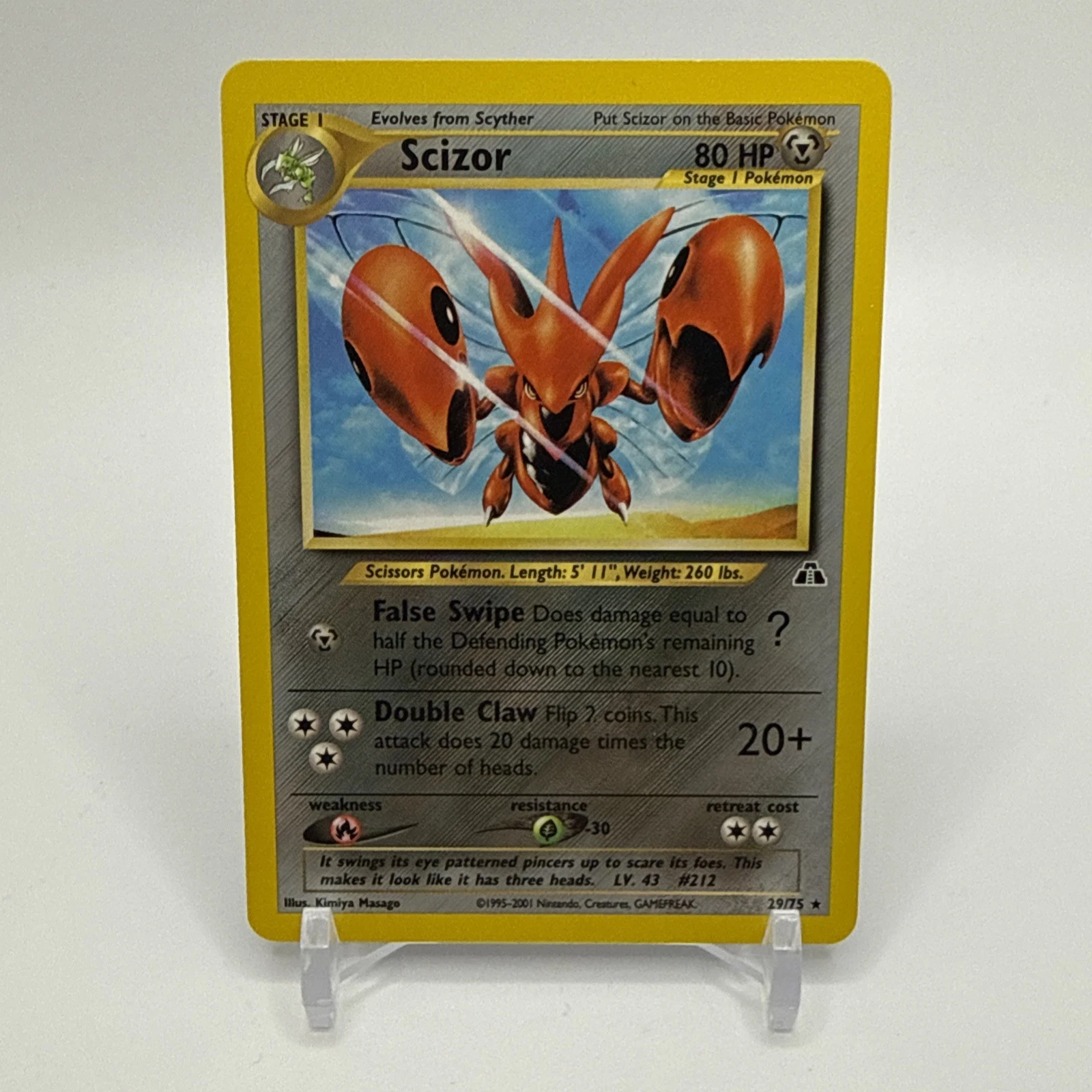 Scizor 2001 Pokemon Neo Discovery Unlimited Rare #29/75 +++