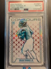 2024 Phoenix Brian Thomas Jr Contours Red /99 RC PSA 10 Jacksonville Jaguars