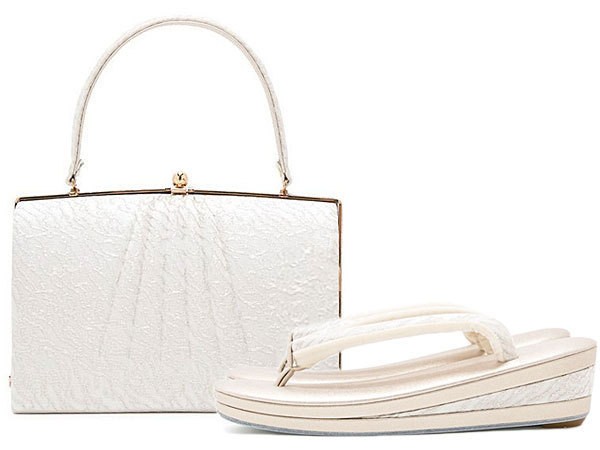 Zori Bag Set Robe Decollete E Silver M Size Yume Clothes Made in Japan Luxury