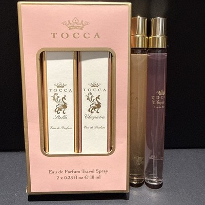 NIB Tocca Eau De Parfum EDP Travel Spray Duo Stella + Cleopatra 2 x 10ml 0.33oz