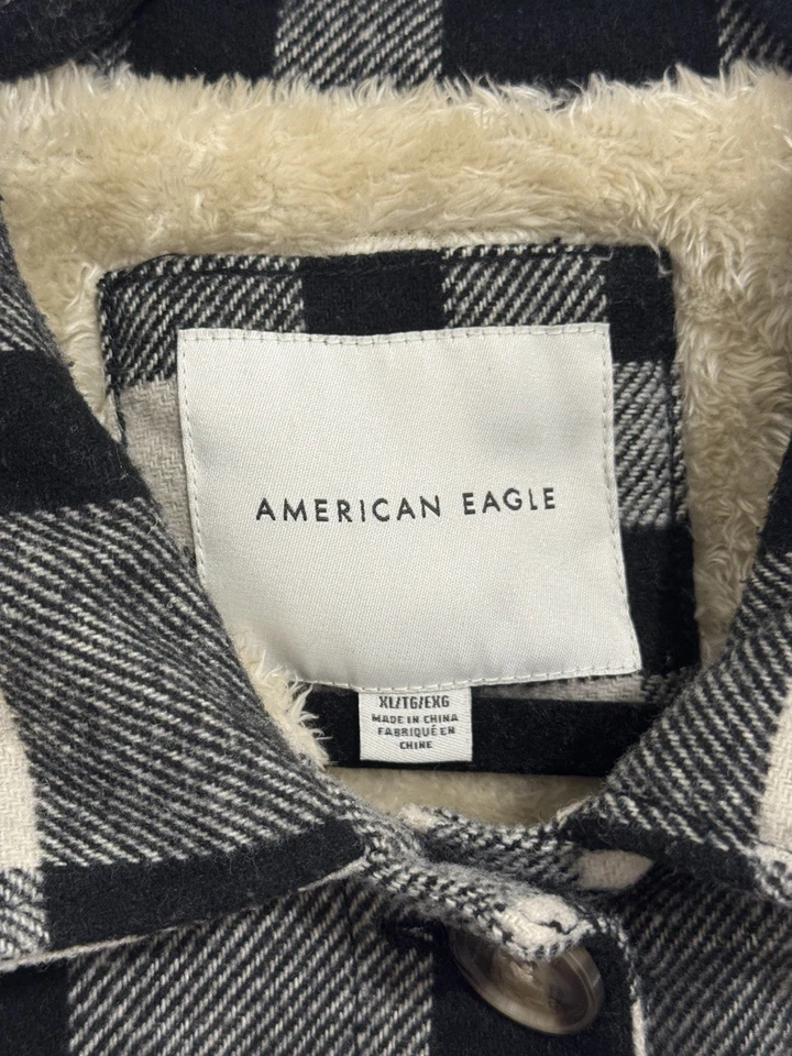 Женские черно-белые клетчатые шакеты American Eagle Outfitters размер XL - Изображение 3 из 4
