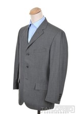 POLO RALPH LAUREN Gray Birdseye 100 Wool Mens Blazer Sport Coat Jacket - 40 R