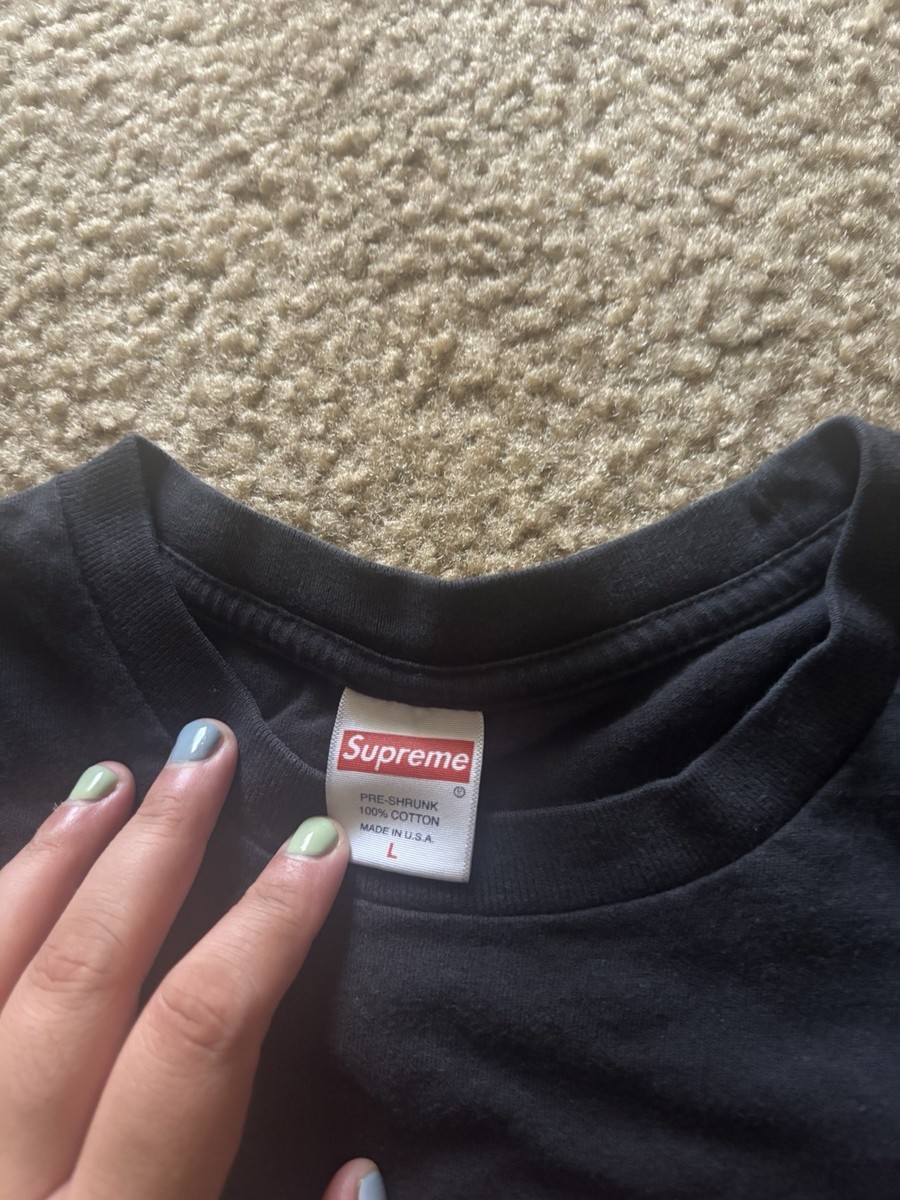 Supreme Bloom L/S Tee T-Shirt Top Black Fall Winter 2017 FW17 Size L Large