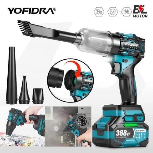 18V Akku Staubbläser Staubgebläse Air Duster Laubbläser Gebläse Pumpe Mit 2Akkus