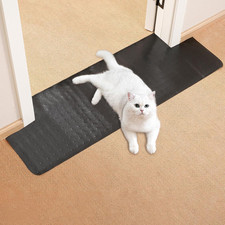 Carpet Protector for Pets -3.6FT Black round Corner Plastic under Door Cat Carpe