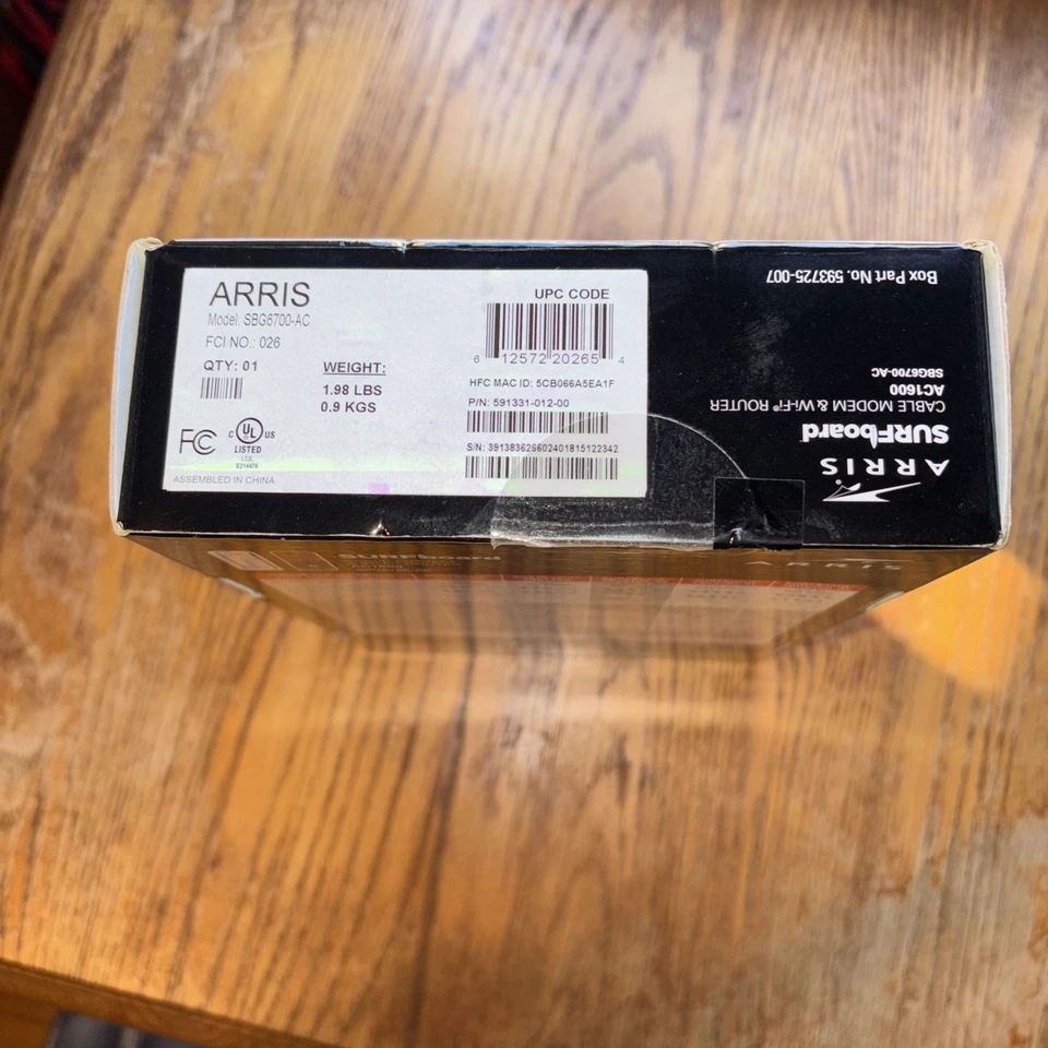 Open Box ARRIS Surfboard Docsis 3.0 Cable Modem & AC1600 Dual Band Wi-Fi Router. - Image 2 of 4