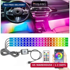 5.7ft Led Interior Light For Car 48leds Rgb Usb Under Dash Lighting Footwell N 5.7ft Led Interior Light For Car 48leds Rgb Usb Under Dash Lighting Footwell N
