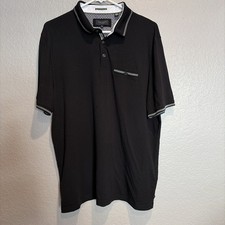 Ted Baker London Tortila Polo Shirt Mens 6 XL Black Short Sleeve Pocketed Golf